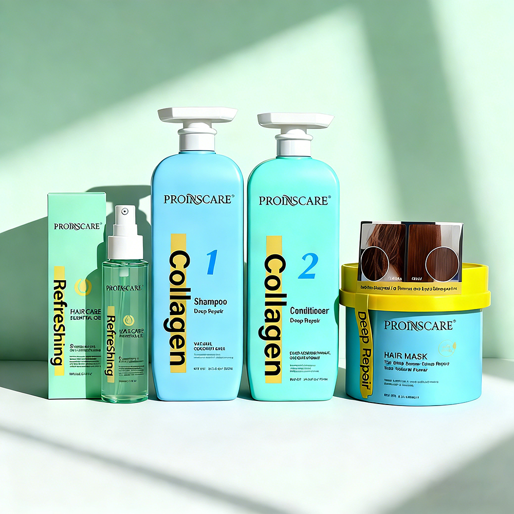 Private Label Collagen Shampoo Deep Repair Damaged Hair Nourishing and Hydrating Hair Organic Collagen Keratin Hair Care Set