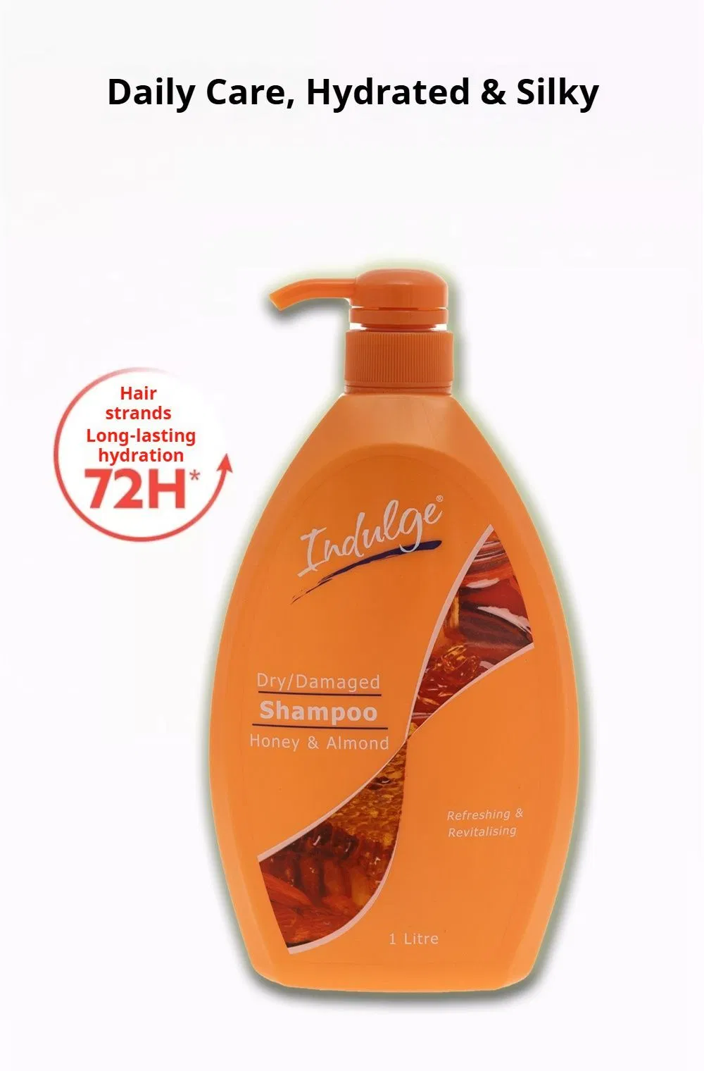 1L Honey Almond Sulfate-Free Shampoo Gentle Cleansing for Color-Treated Hair Restoring Softness and Shine Moisturizing Formula