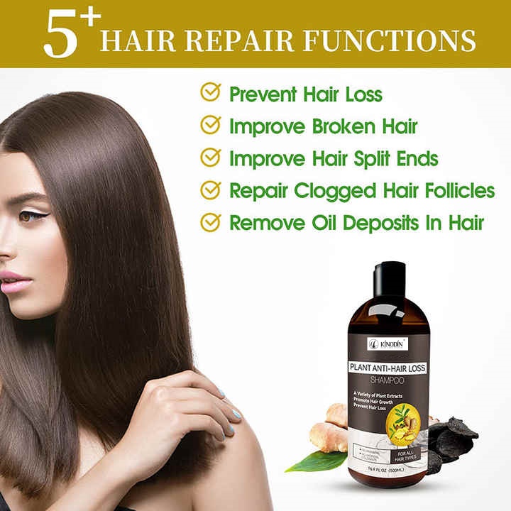 Private Label Organic Biotin Shampoo for Hair Growth Natural Ginger Thickening Anti-Hair Loss Formula Moisturizing Nourishing