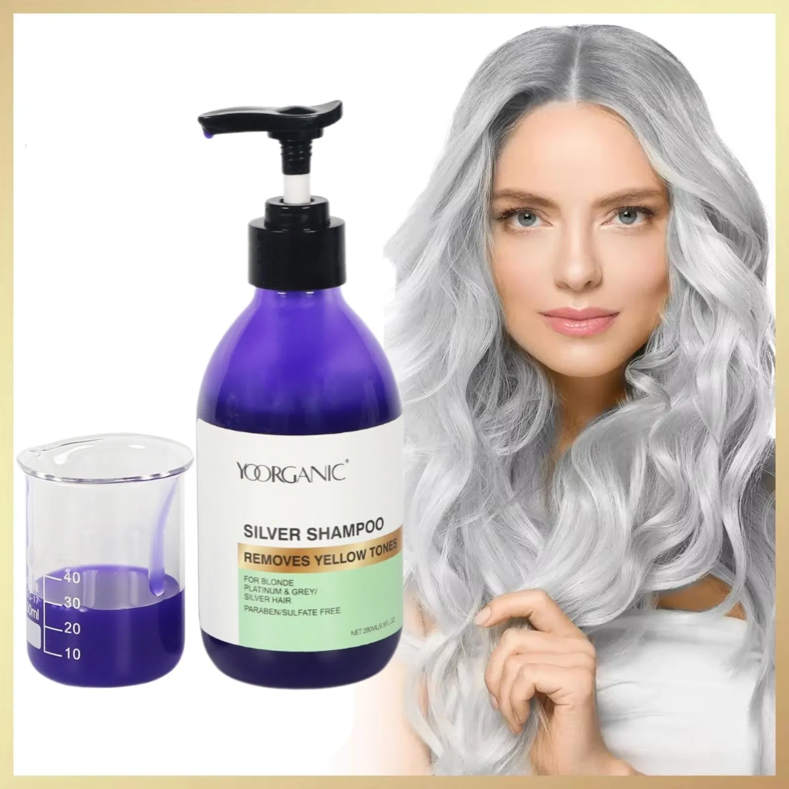 Say Good Bye to Yellow No Yellow Shampoo Silver Blonde Hair Color Protection Purple Shampoo