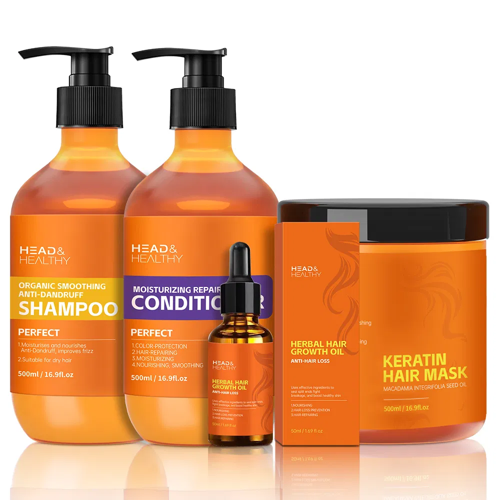 Anti-Dandruff/Oil Control/Anti-Shedding Shampoo, Conditioner, Keratin Hair Mask, Essential Oil Hair Care Set