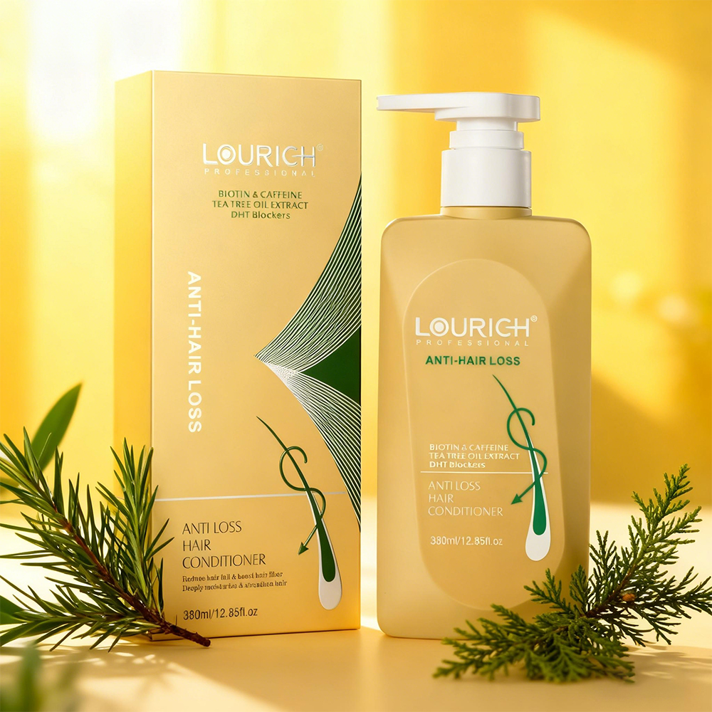 LOURICH Caffeine Biotin Anti Hair Loss Shampoo Conditioner Set DHT Blocker Hair Growth Salon Wholesale Private Label