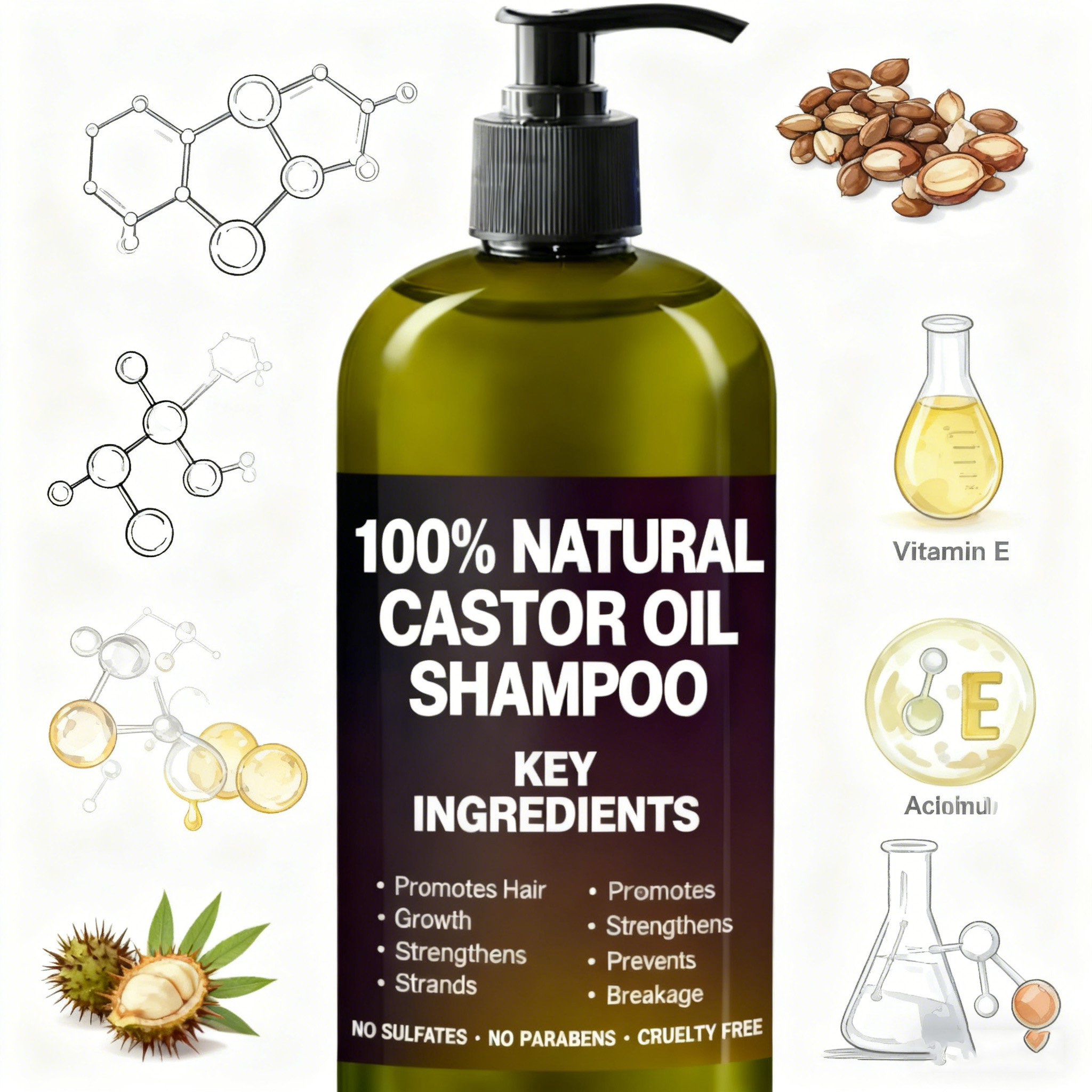 Natural Hair Care with Deep Repair, Nourishing Morocco Argan Oil &amp; Organic Biotin Hair Shampoo for Damage Reduction