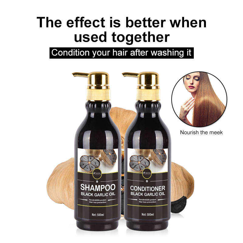 MOKERU Black Garlic Oil Shampoo Clarify Scalp and Smooth Strengthening Hair Shampoo 500ml Hair Care Product