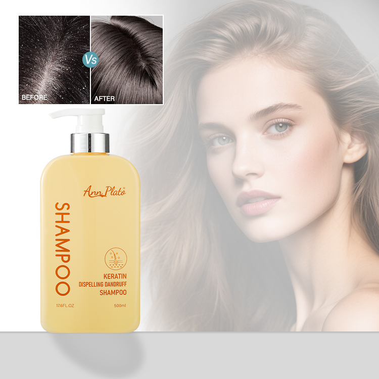 ANN PLATO OEM Private Label Keratin Anti-Dandruff Gel Shampoo 500ml 24Hrs Itchy Scalp Relief Custom Logo Natural Ingredients