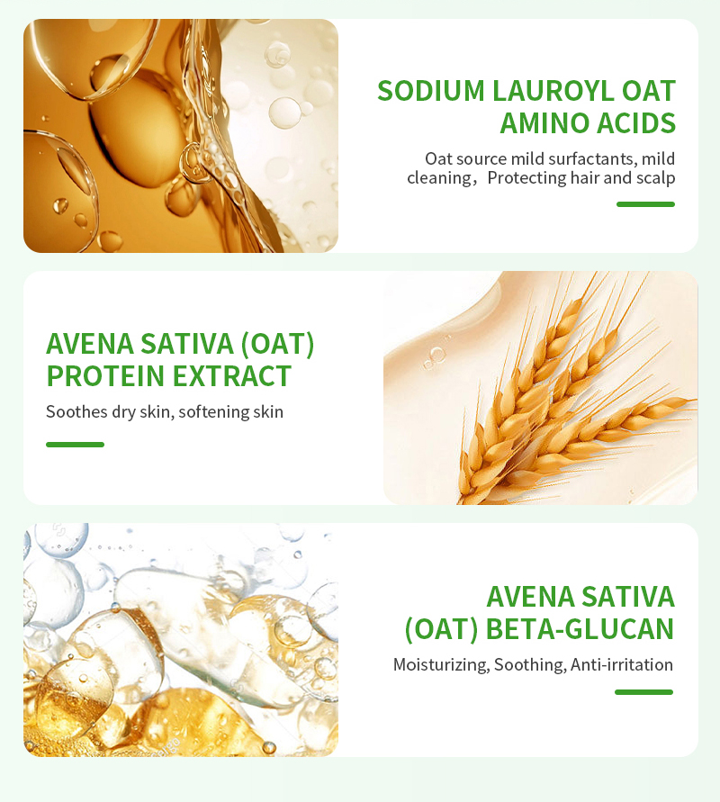 Luxury Sulfate Free Oat Milk Shampoo for Intense Hydration and Frizz Control Scalp Soothing Treatment with Natural Essential Oat