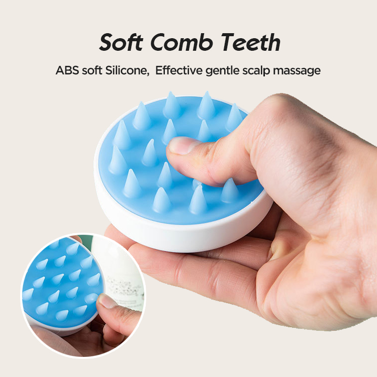 Free Sample OEM Soft Silicone Head Scalp Massager Shampoo Scrubber Hair Wash Scalp Brush For Dandruff