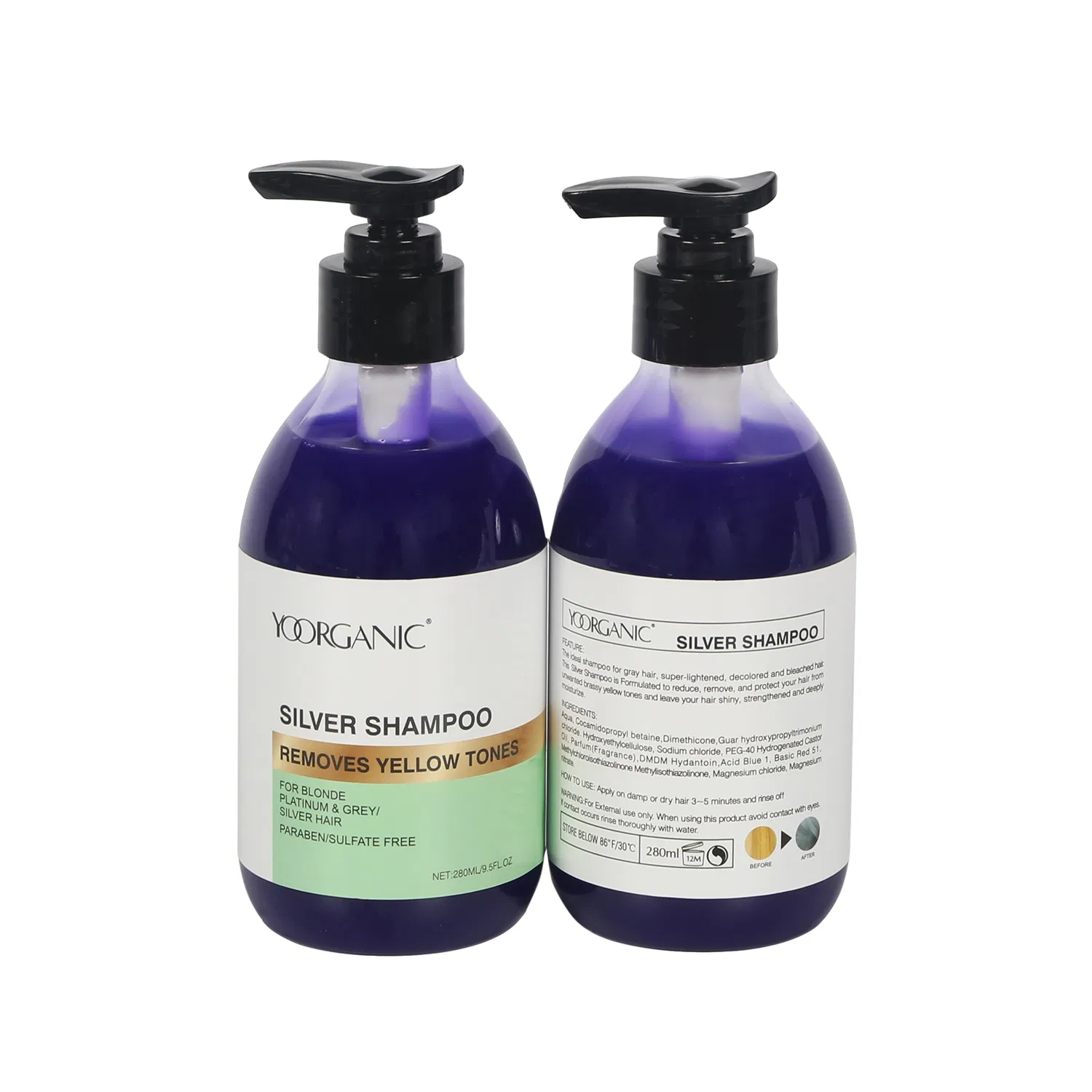 Say Good Bye to Yellow No Yellow Shampoo Silver Blonde Hair Color Protection Purple Shampoo