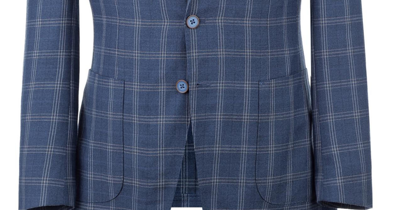 Luxury Men's Machine Washable Wool Blazer with Notch Lapel