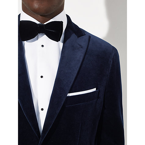 Men's Peak Lapel Single Button Velvet Suit Blazer for Men