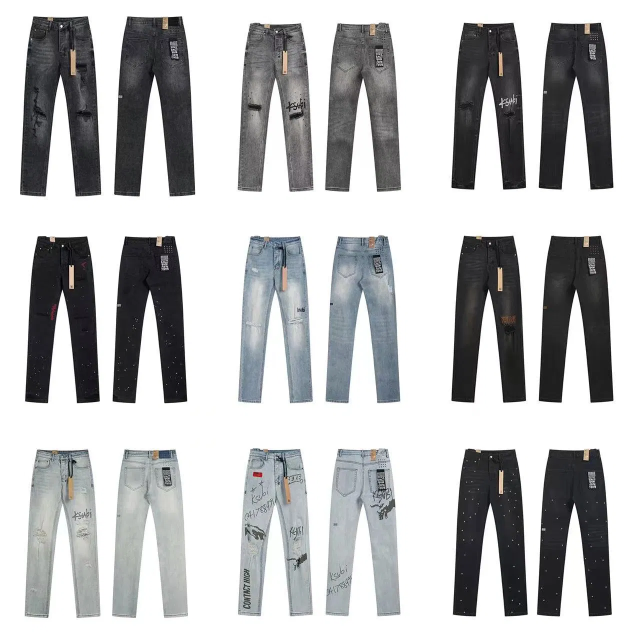 High-Street Slim-Fit Stretch Jeans Unisex (Wholesale for EU/US Cross-Border Trade)