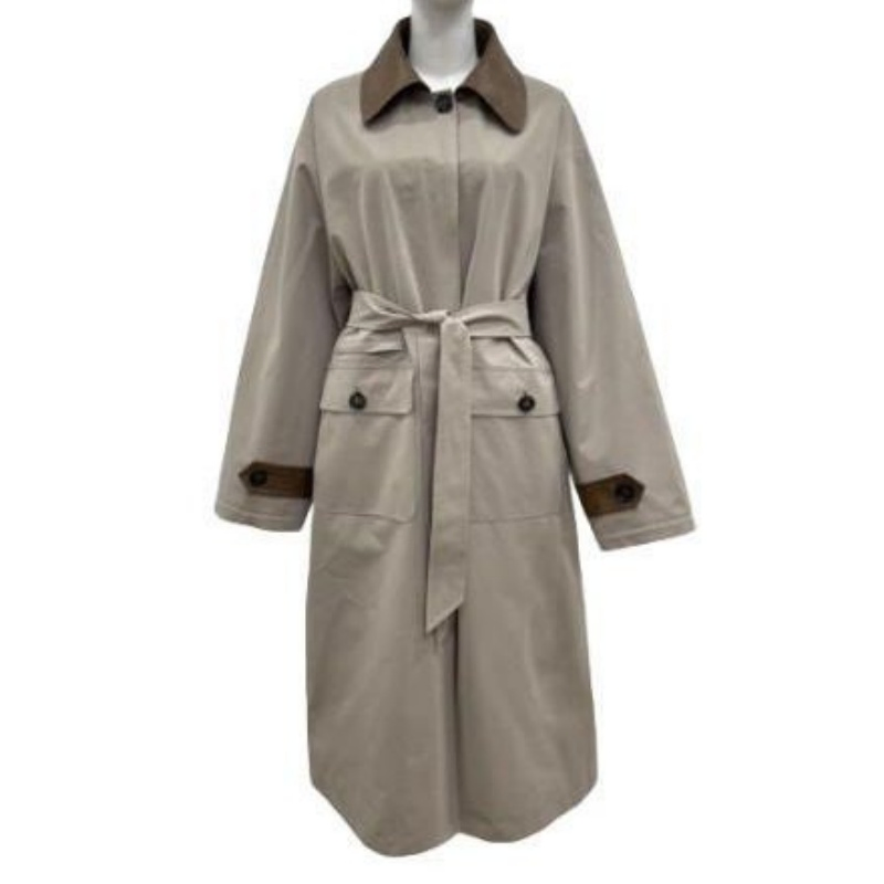 Factory Customization Thickened Long Coat for Women Autumn Winter PU Collar Quilted Windbreaker