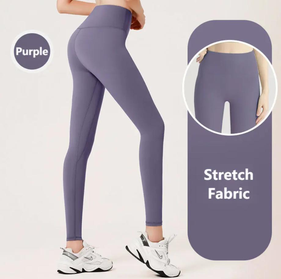 Gym Solid Color High Waist Sport Training Yoga Wear Legging