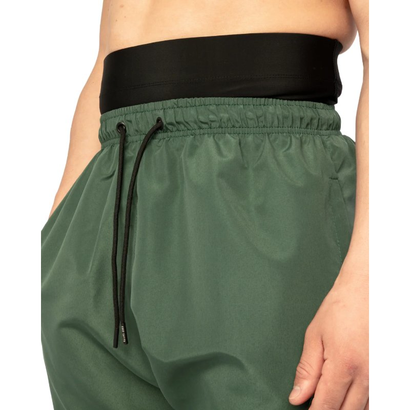 Halal Sports Swim Shorts with Print Patterned High Elastic Sportswear Trunk for Men