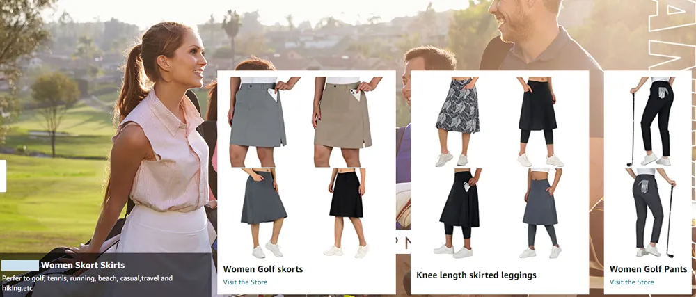 Womens High Waisted Golf Skirt