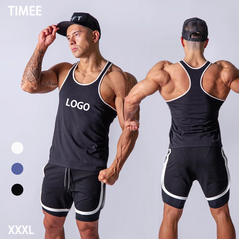Wholesales Custom Plus Size Men's Tank Top Fitness Men Sleeveless Vest