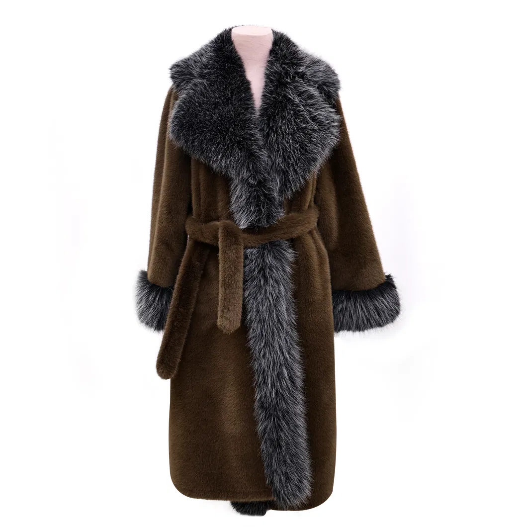 Brown Faux Mink Coat