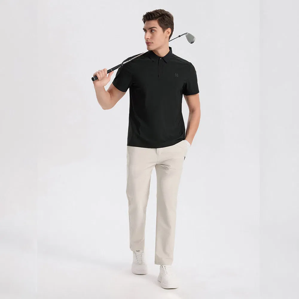 Casual and Versatile Man Quick Dry Short-Sleeve Polo Shirt for Exhibition Venues