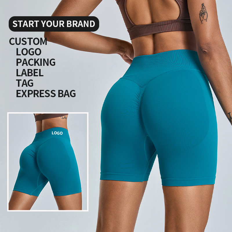 Women's High Waist Fitness Pants Workout Booty Yoga Shorts