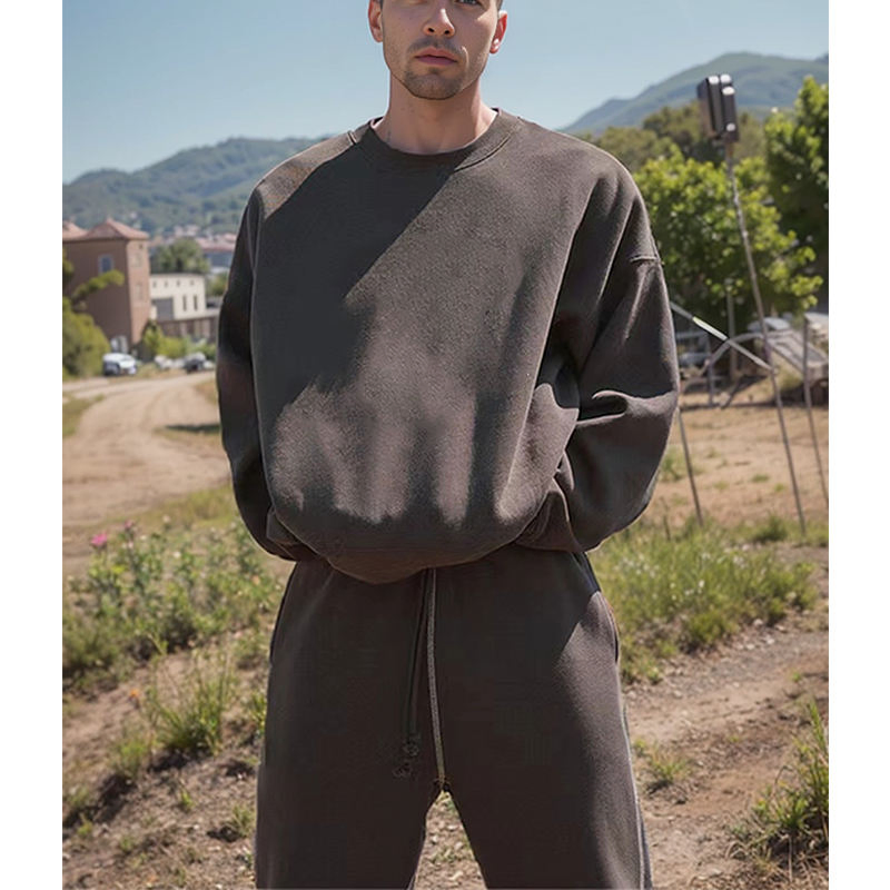 Unisex Custom Logo Crewneck Hoodie Sweatshirt Streetwear Pullover