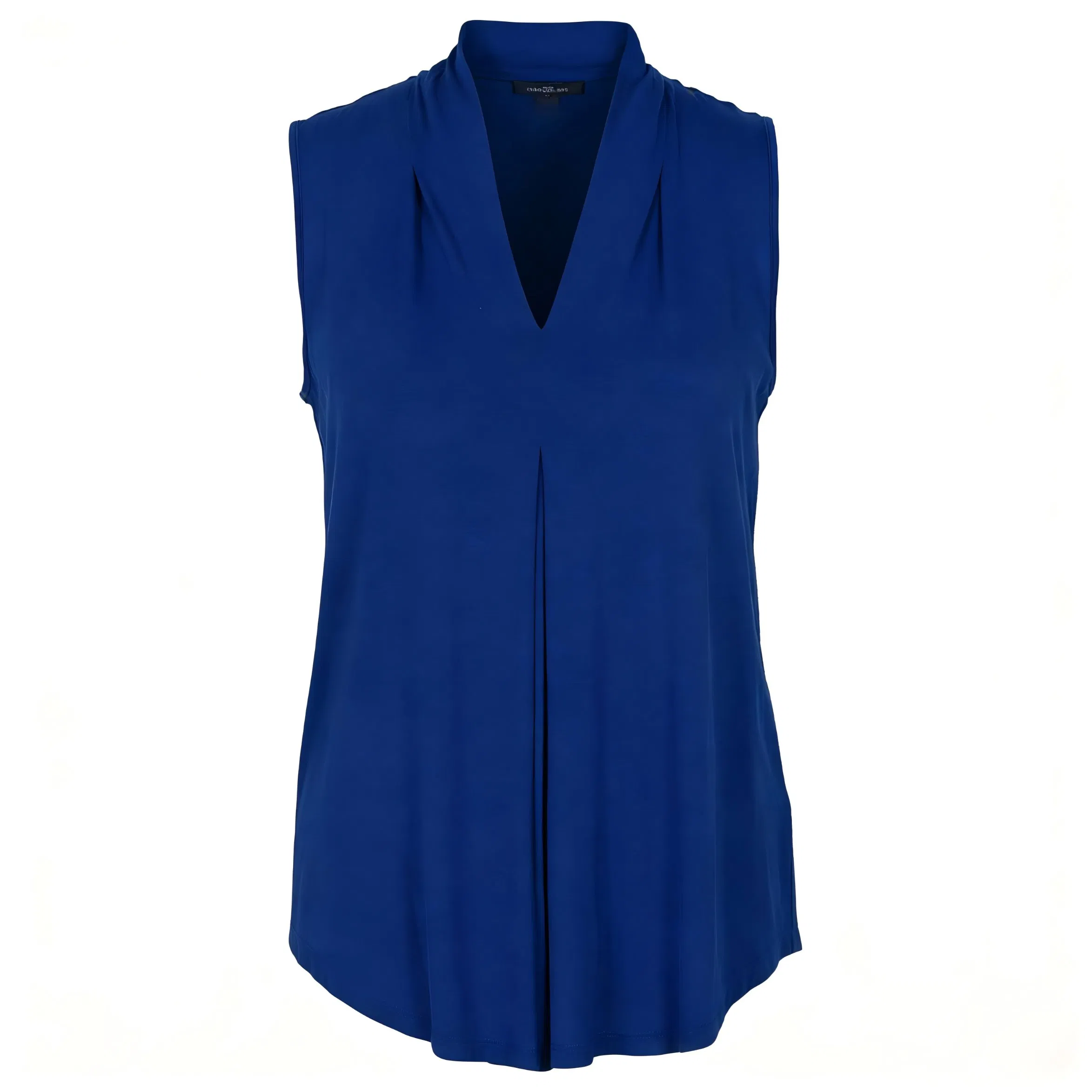 Soft Silky Viscose Modal Blend Drape Front V-Neck Sleeveless Top Womens Viscose V-Neck Drapping Tank Top