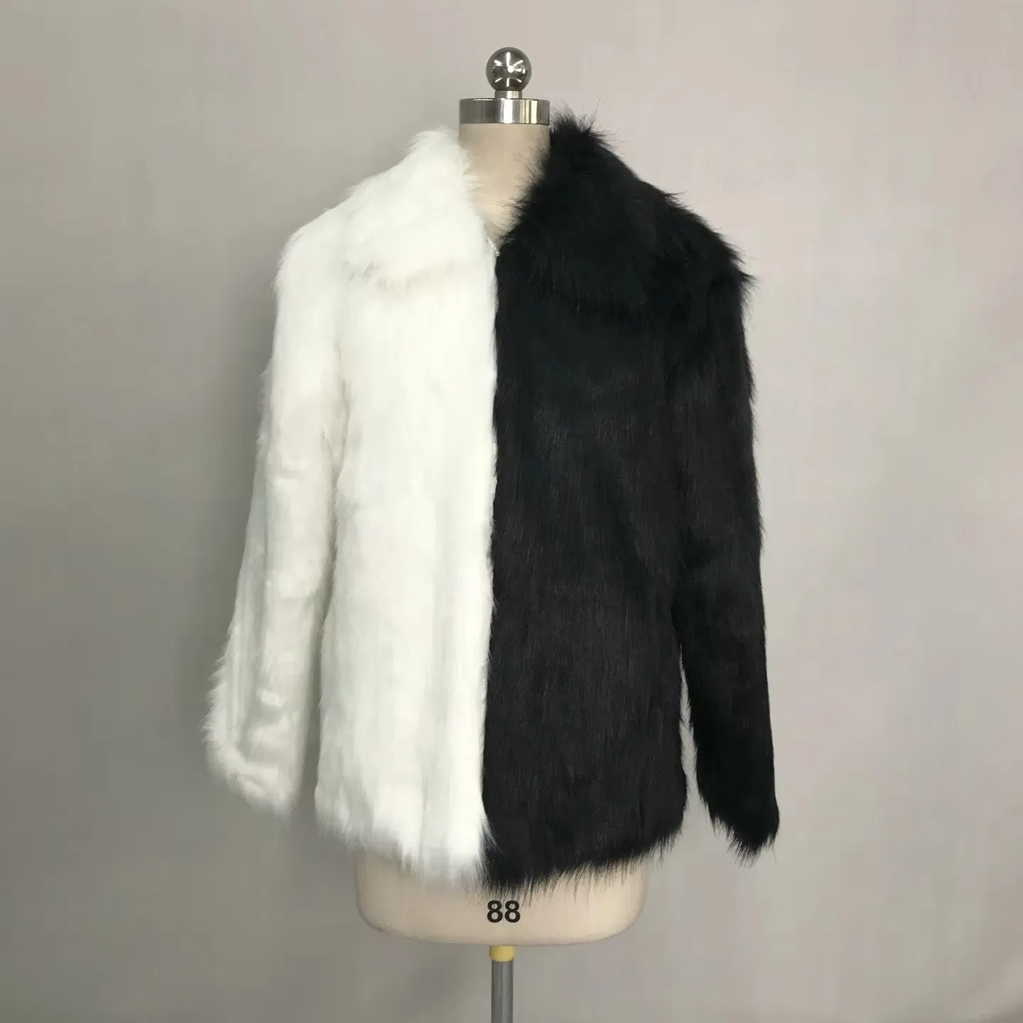 Custom Wholesale Winter New Men's Fashion Faux Fake Artificial Fur Coat Jacket