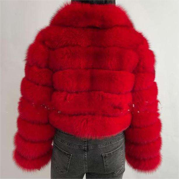 Who Esale Custom Women Genuine Rea Bue Fox Fur Jacket Fox Fur Coat Women Rea