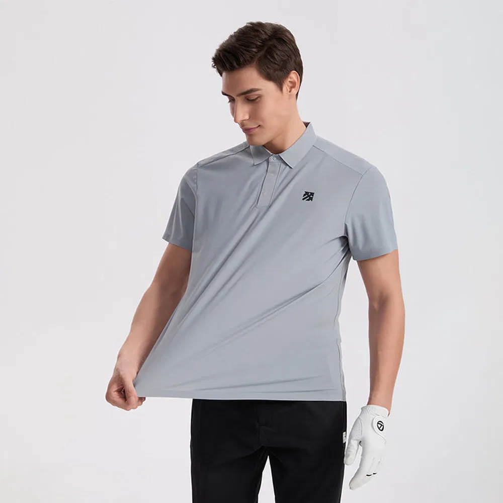 Casual and Versatile Man Quick Dry Short-Sleeve Polo Shirt for Exhibition Venues