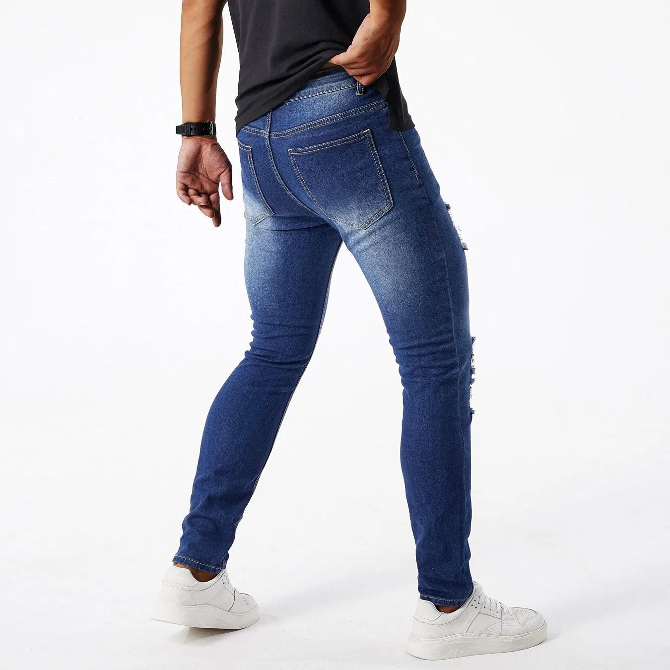 Affordable Wholesale Men's Distressed Cargo Jeans for Fashion Resellers