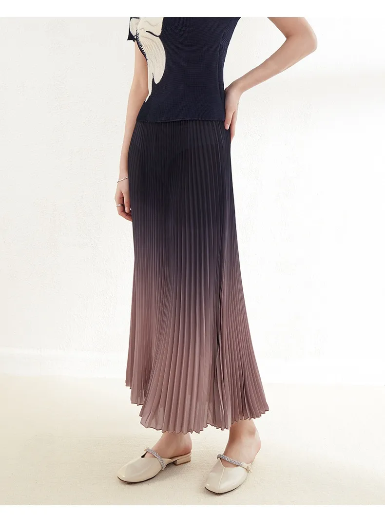 Pleated High Waist Skirt 4