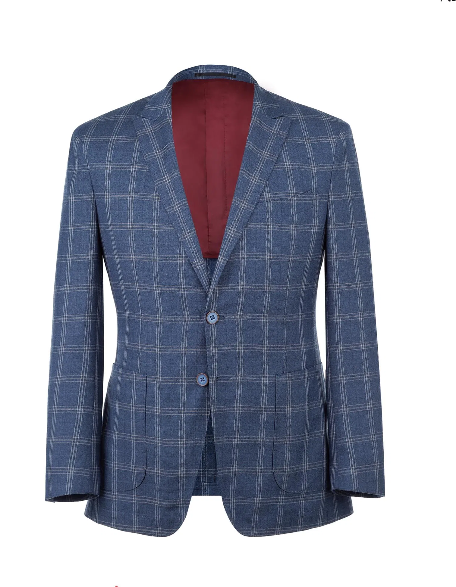 Luxury Men's Machine Washable Wool Blazer with Notch Lapel
