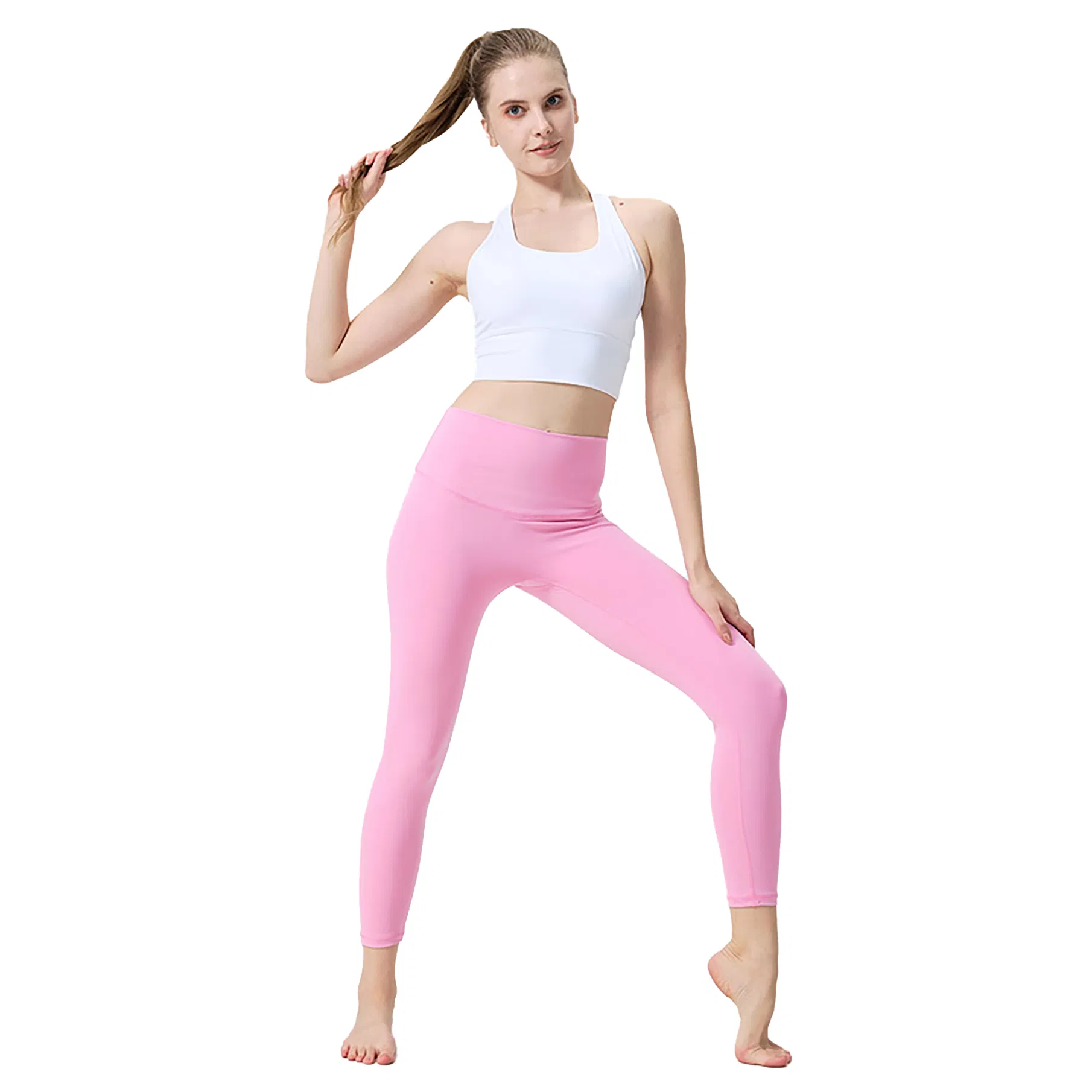 High Waist Sports Yoga Leggings 4 Way Free Stretch Yoga Pants
