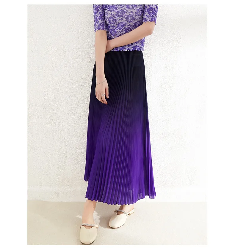 Pleated High Waist Skirt 1