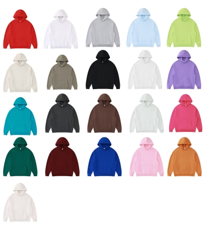 Bulk Plain 430g Fleece-Lined Hoodies Unisex Outdoor Sport Basic Style Custom Logo OEM ODM Print Embroidery for Men and Women