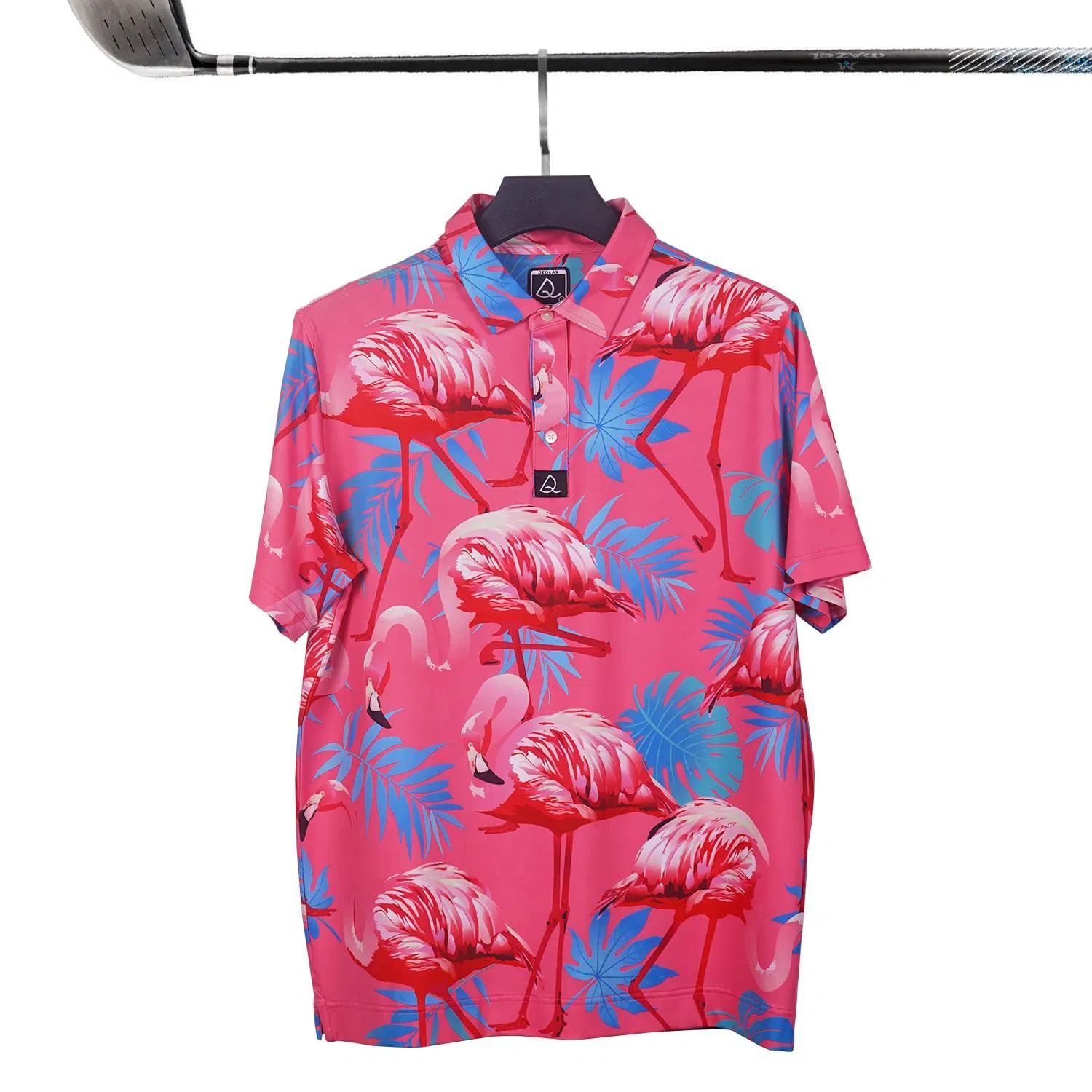 Custom 4 Way Stretch Polyester Spandex Quick Dry Golf Polo Shirt