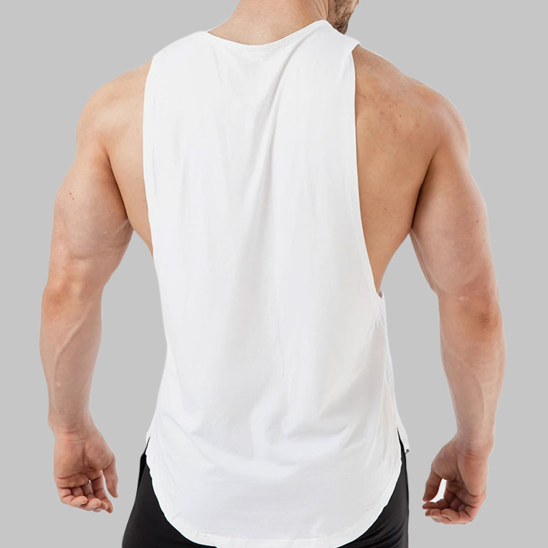 High Quality Oversized Running Sweat Muscle Tank Top for Men Custom Logo Cotton Blank Sleeveless Sports Gym T-Shirt
