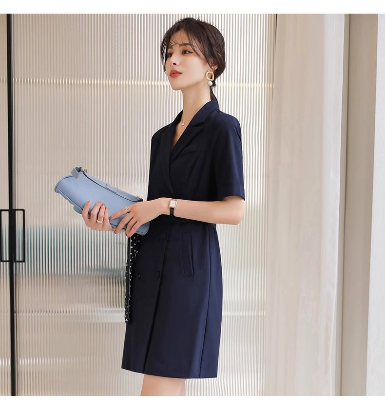 Women's Summer Short-Sleeved Fashionable Temperament Formal Blazer Dress