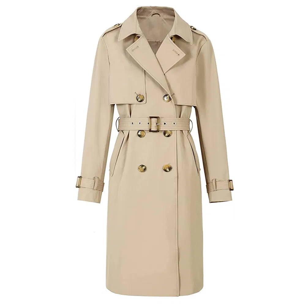 Belt Replacement Fashion Trendy Girl Clothing Luxury Winter Long Jackets Modest Women's Trench Coats for Ladies Women