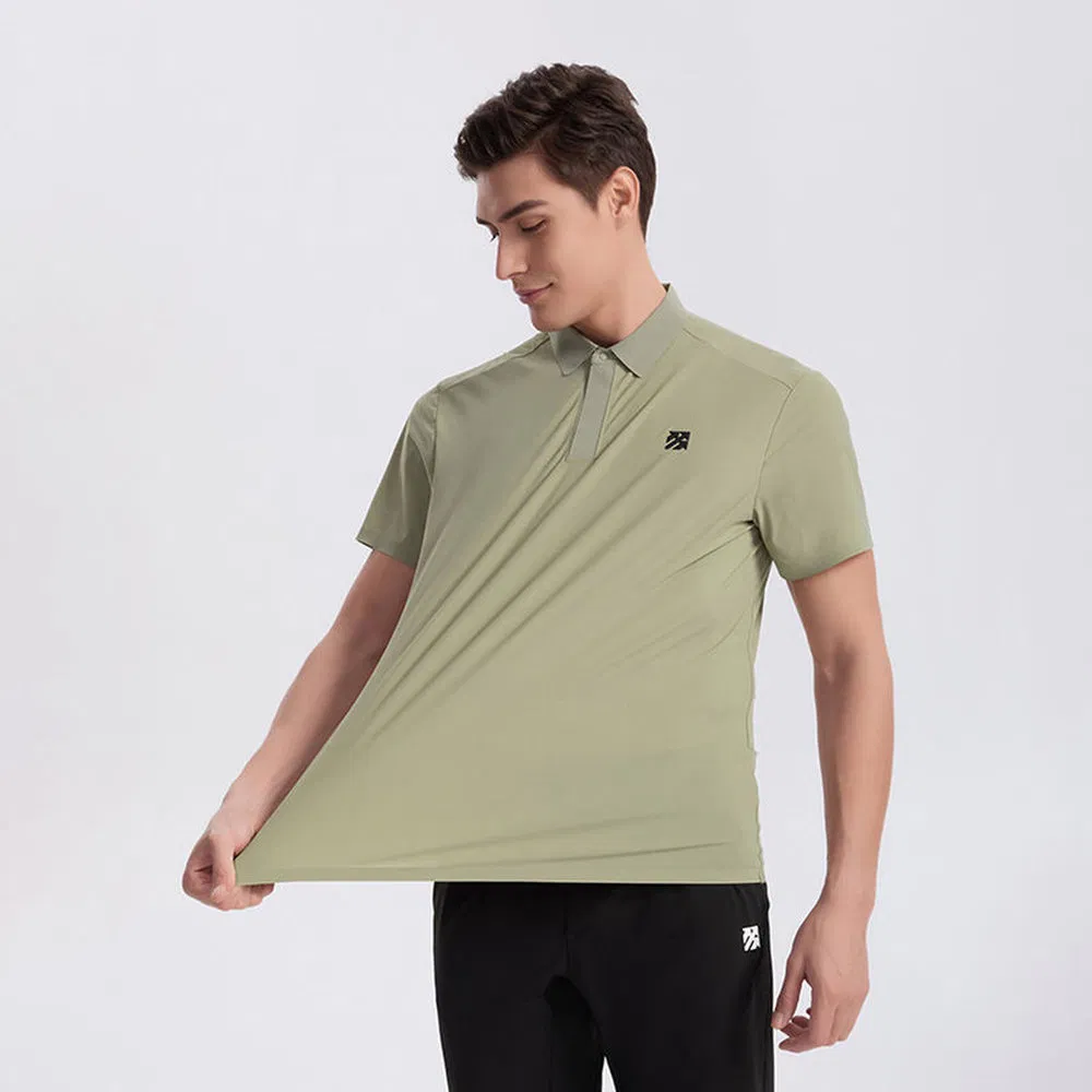 Casual and Versatile Man Quick Dry Short-Sleeve Polo Shirt for Exhibition Venues