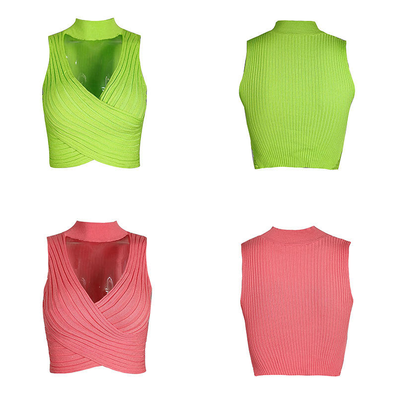 Casual Sports Gym Ladies Sexy Knitted Tank Top for Hot Girls