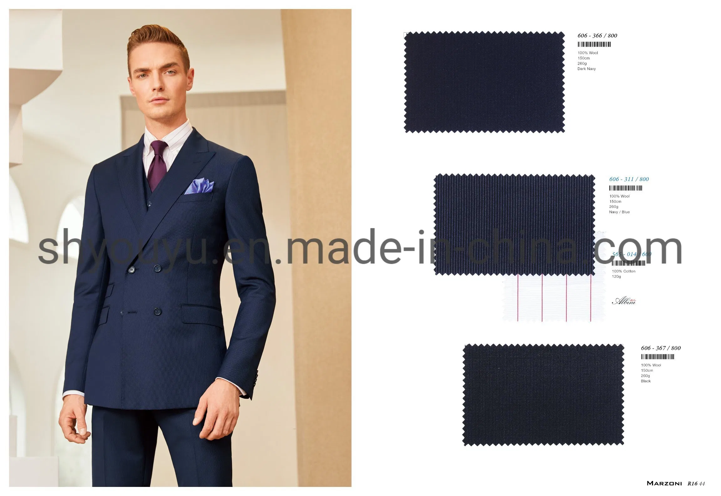 OEM Slim Fit Notch Lapel Round Shoulder Men Blazer