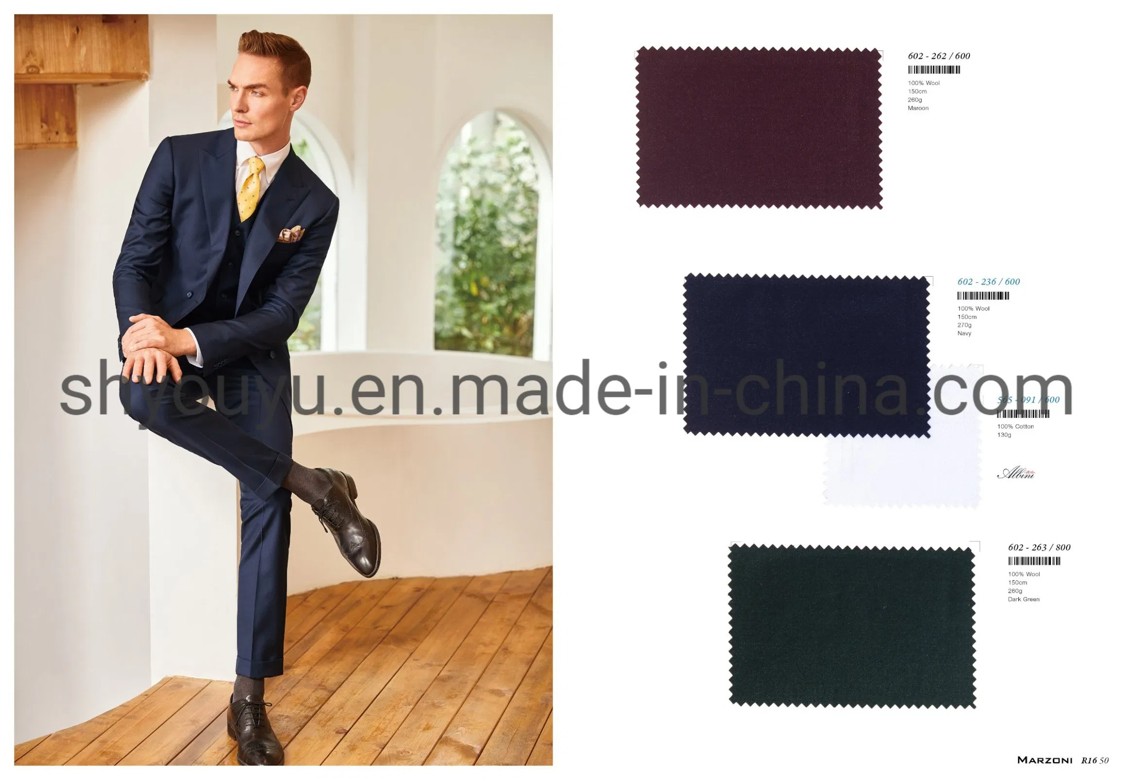 OEM Slim Fit Notch Lapel Round Shoulder Men Blazer