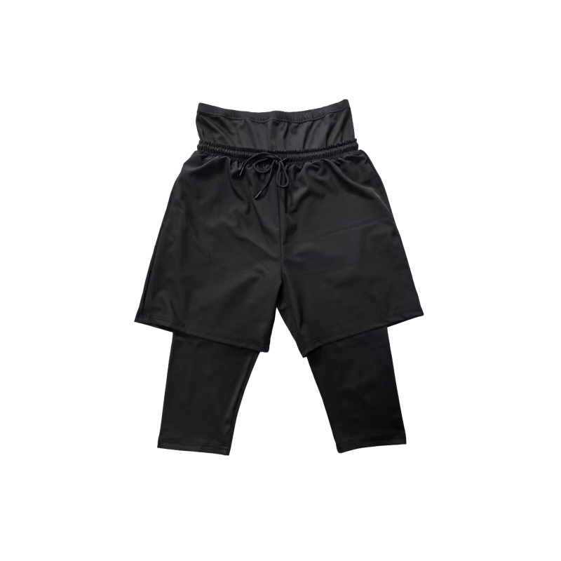 Halal Sports Swim Shorts with Print Patterned High Elastic Sportswear Trunk for Men