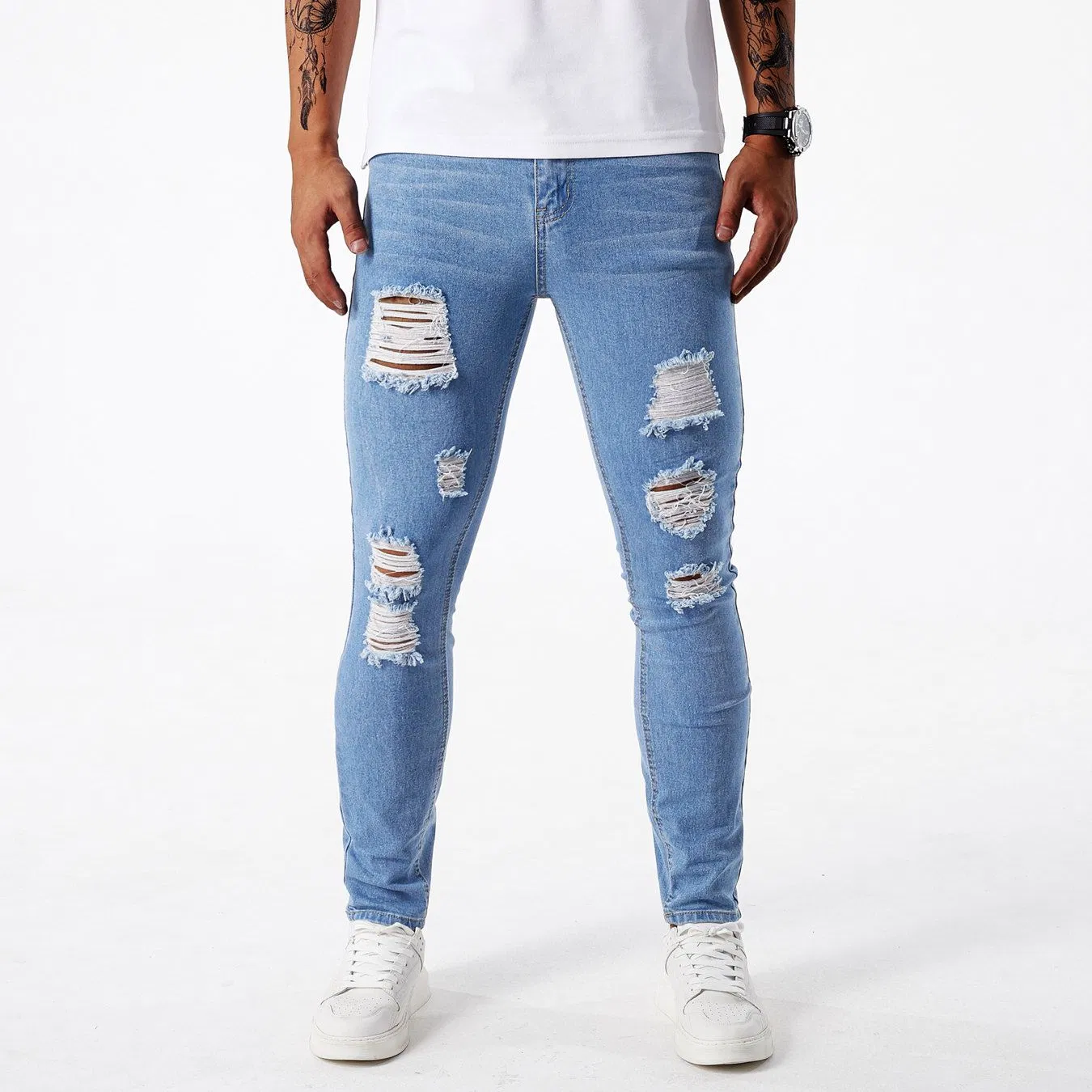 Affordable Wholesale Men's Distressed Cargo Jeans for Fashion Resellers