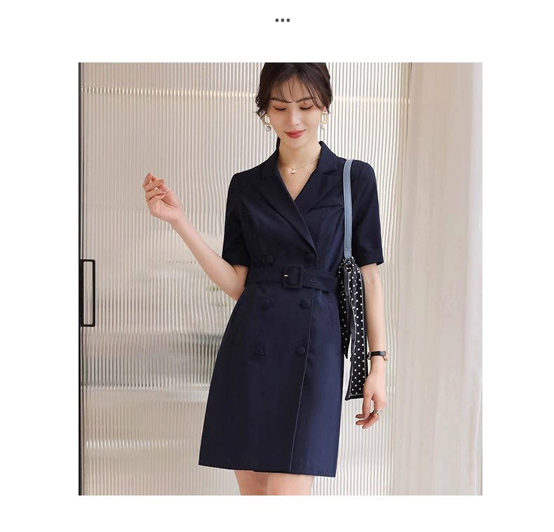 Women's Summer Short-Sleeved Fashionable Temperament Formal Blazer Dress