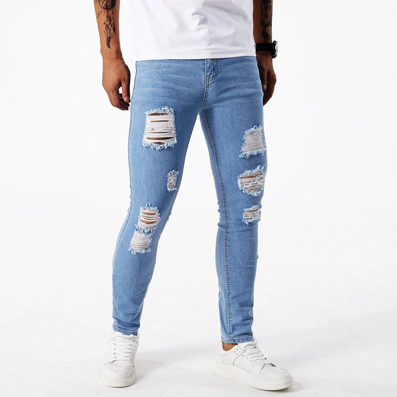 Affordable Wholesale Men's Distressed Cargo Jeans for Fashion Resellers