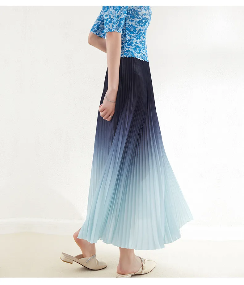 Pleated High Waist Skirt 5