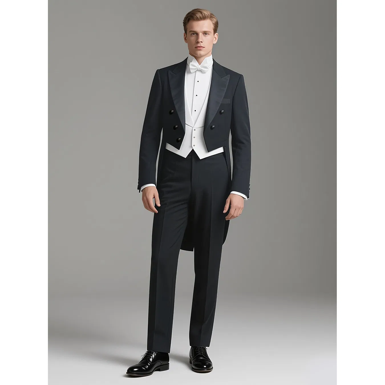 Gala Ready Elegant Men's Tailcoat Jacket for Black Tie Events &amp; Special Occasions Wedding Blazer