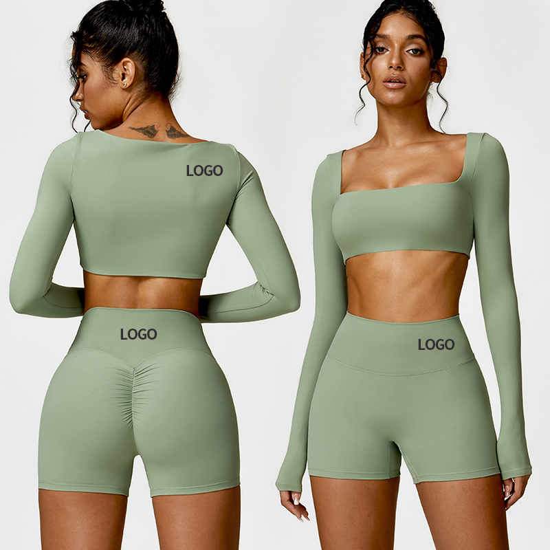 Women's Sportswear Sets Yoga Tops &amp; Shorts Yoga Sportswear Sets Sports and Fitness Gym Sets Yoga Sets