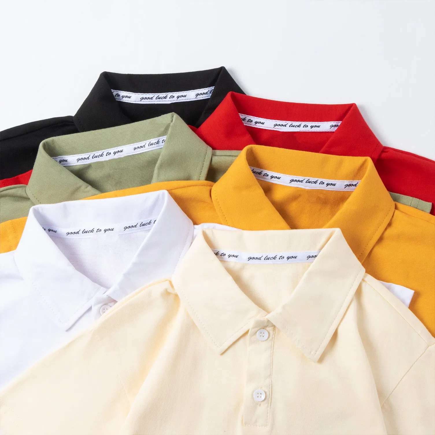 2025 Wholesale Summer OEM Kids Clothes School Uniforms Boys Short Sleeves Shirt 190GSM 100% Cotton Children Graphic Blank Polo Neck T Shirts Tee Shirt